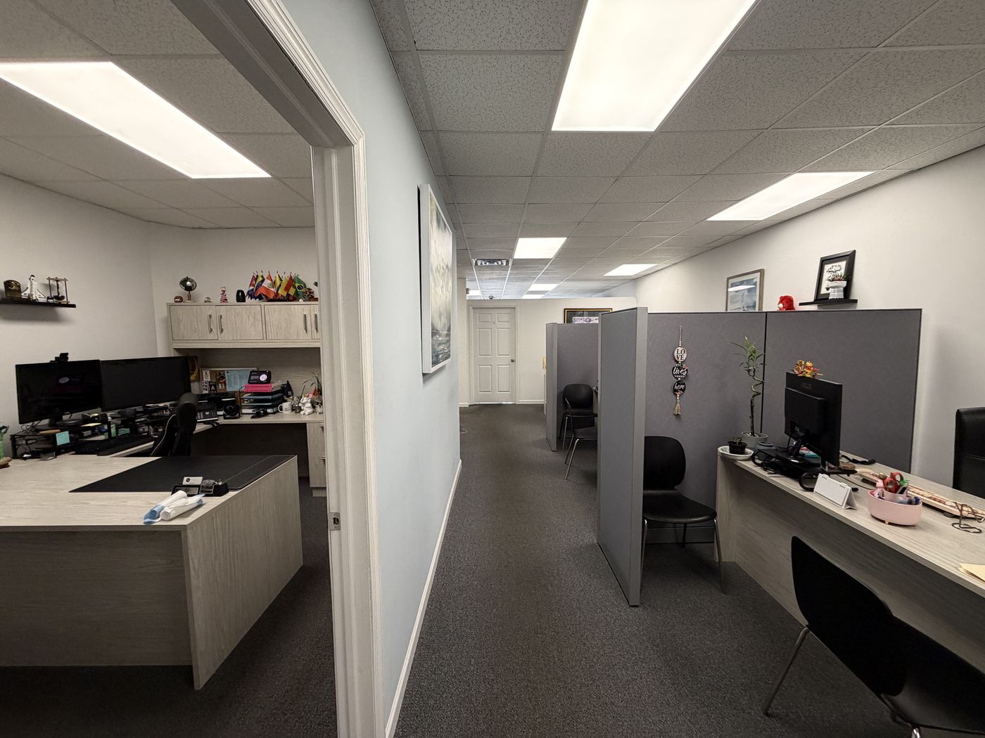 Open work area & offices